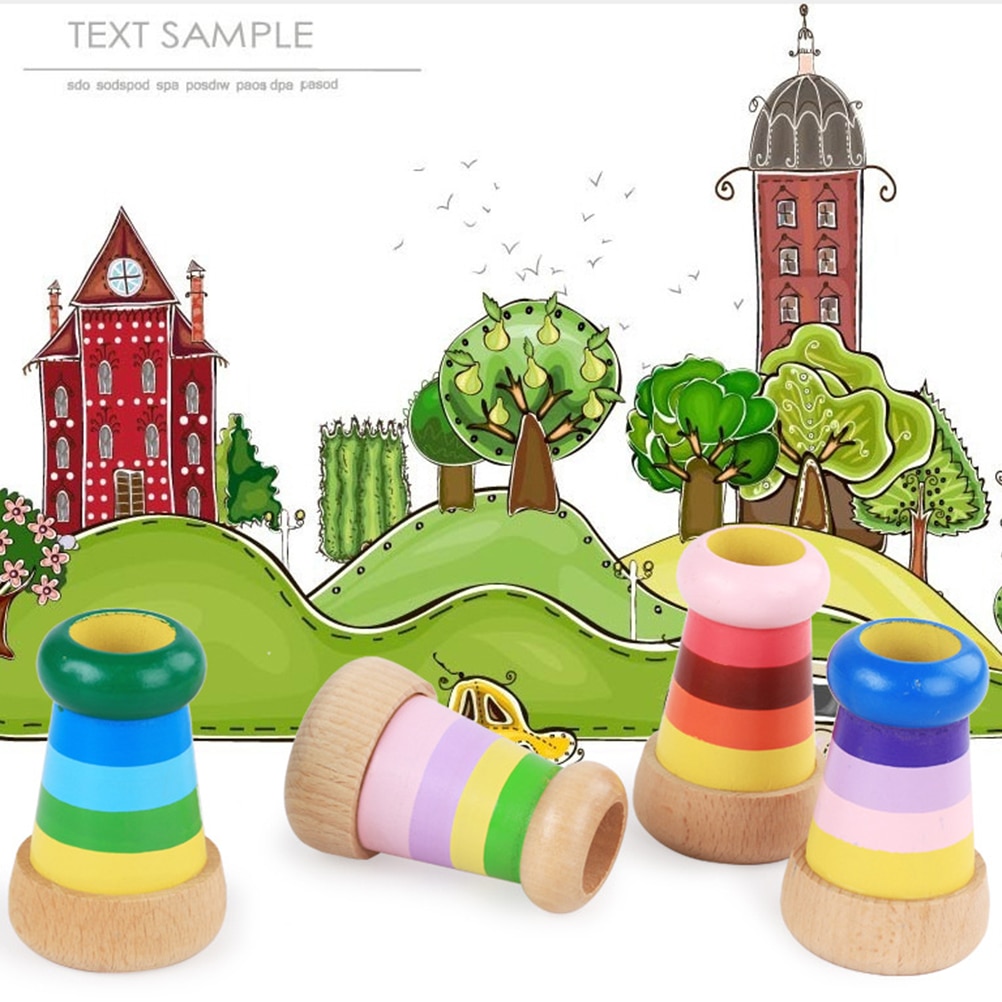 Kinder Holz Regenbogen Kaleidoskop Pädagogisches Spielzeug Biene Auge Wirkung Polygon Prisma Effekt Kaleidoskop Spielzeug Kinder