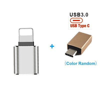Iphone OTG adaptateur pour iPhone 11X8 7 6 Plus iPad Air Pro Mini pour lecteur Flash USB, souris lecteur de clavier en métal 3.0: Or
