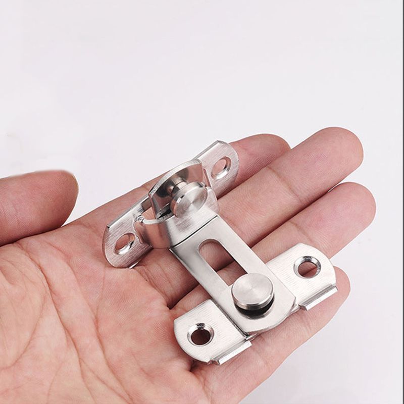 2pcs 90 Degree Right Angle Door Latch Hasp Stainless Steel Bending Latch Buckle Bolt for Windows Door Lock Barrel Bolt with Scre