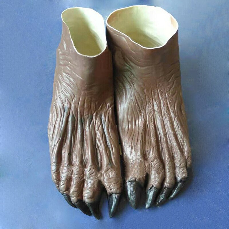 Werwolf Geist Hände Handschuhe/Füße Schuhe Erwachsene Halloween Phantasie Kostüm Liefert ein88: Fuß