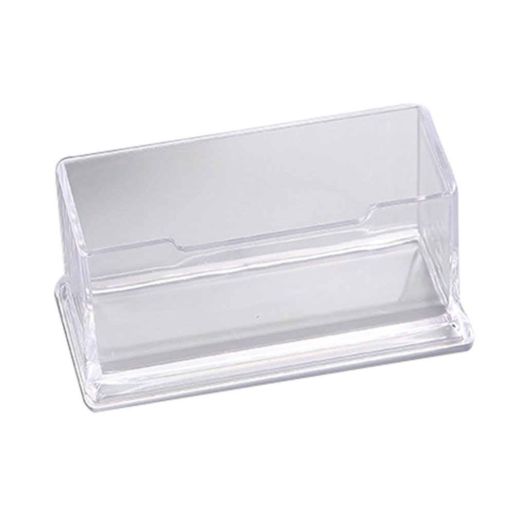 Business Card Holder Display Stand Desk Desktop Countertop Business Card Holder Desk Shelf Box With Pen Holder: Default Title