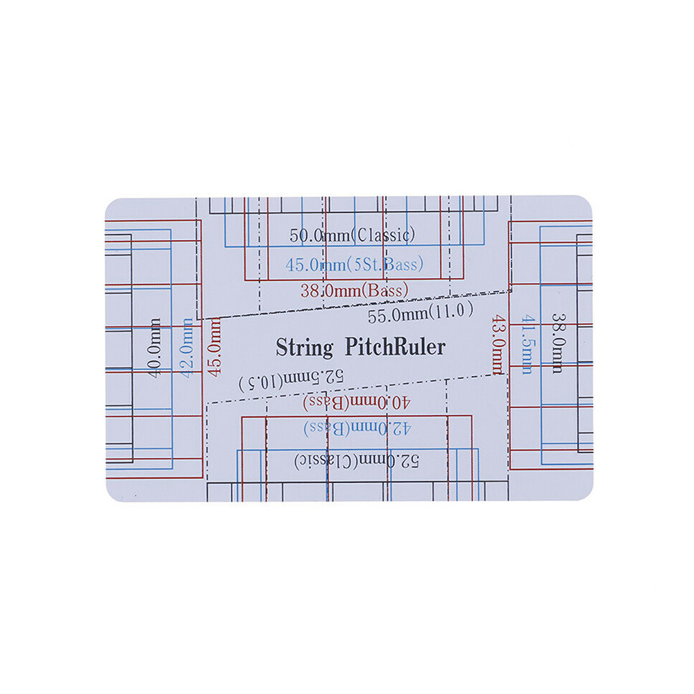 Guitar string action gauge string pitch lineal kort luthier tool lineal guitar måleværktøj til elektrisk akustisk guitar bas