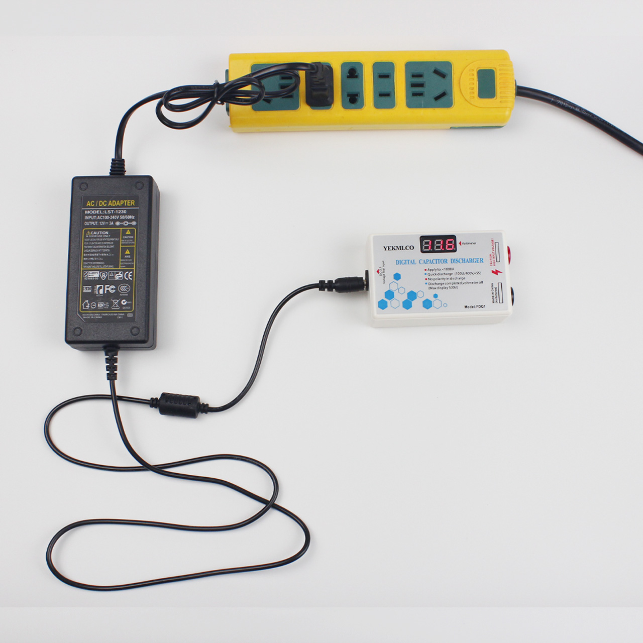 1000v batteri kondensator hurtig aflader højspænding afladningsværktøj elektronisk reparation digital gnist hurtig afladning