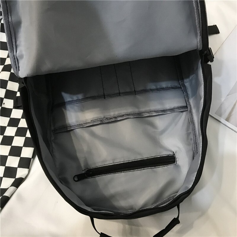 Mochila resistente al agua para mujer, bolso escolar grande en color negro con bandoleras, accesorios de estudiantes, adolescentes y chicas, nueva tendencia