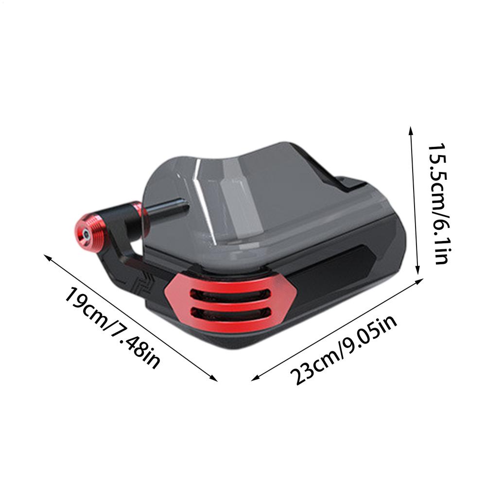 Protège-mains de moto coupe-vent, protège-guidon de moto, protection de poignée de klaxon, bouclier de protection de frein à main: Rouge