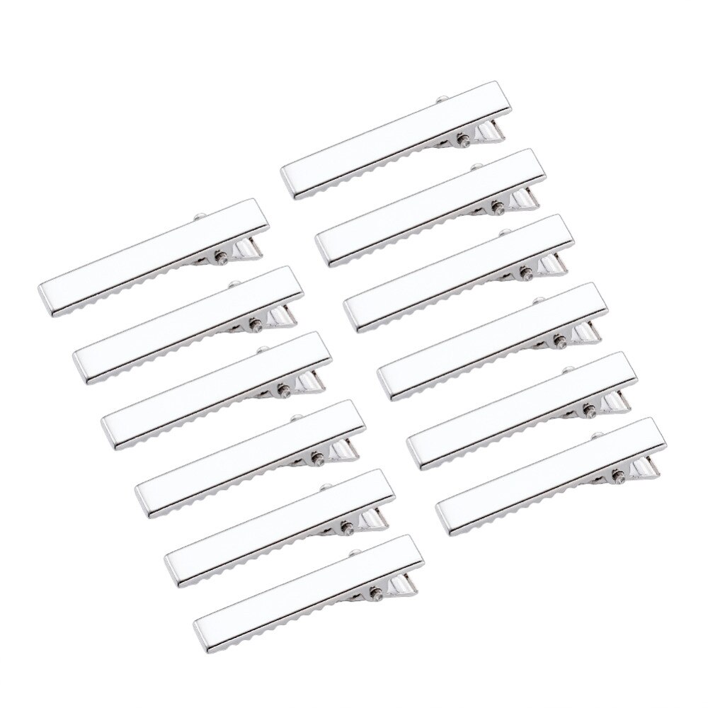 100pcs Platinum Iron Flat Alligator Hair Clip Findings DIY Hair Accessories Making 34mm 46mm 57mm 77mm