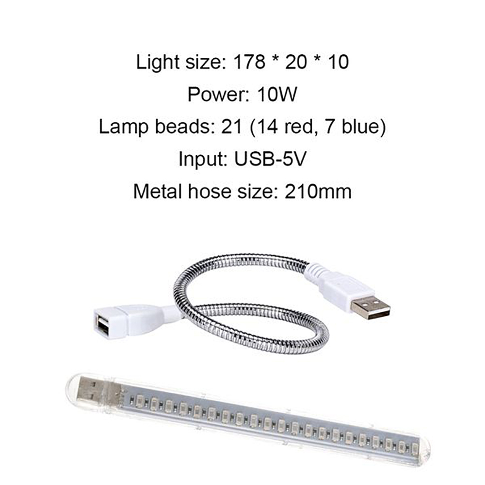 Tubos de LED USB para cultivo de plantas de interior flor hidropónica Lámpara de cultivo de plantas