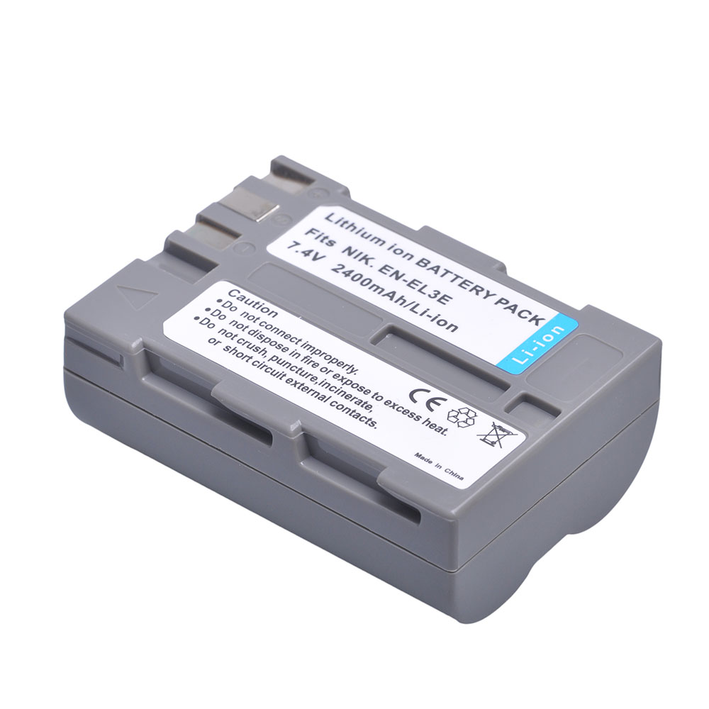 Batería de EN-EL3e de 2400mAh, batería de cámara EN EL3e EL3a ENEL3e para Nikon D300S D300 D100 D200 D700 D70S D80 D90 D50 L50, accesorios