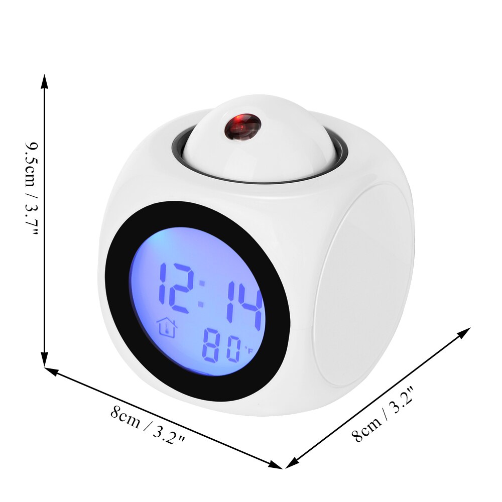 Electronic LCD Time Thermometer Projection Clock Table Desk Nixie Digital No Radio Projector Talking Alarm Clock Voice Prompt