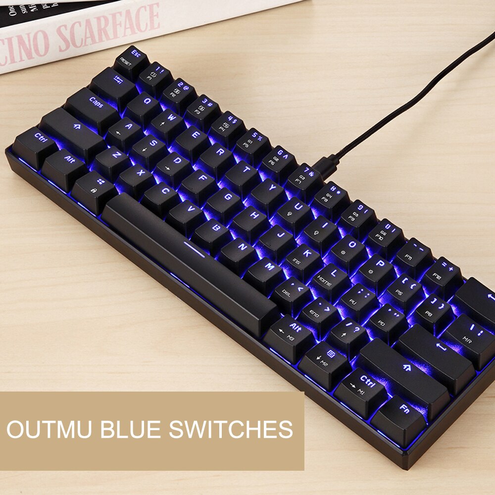 MOTOSPEED CK61 Gaming Mechanical Keyboard RGB Keyboard with Blue Red Switch Speed All Anti-ghost Keys For PC Computer Gaming
