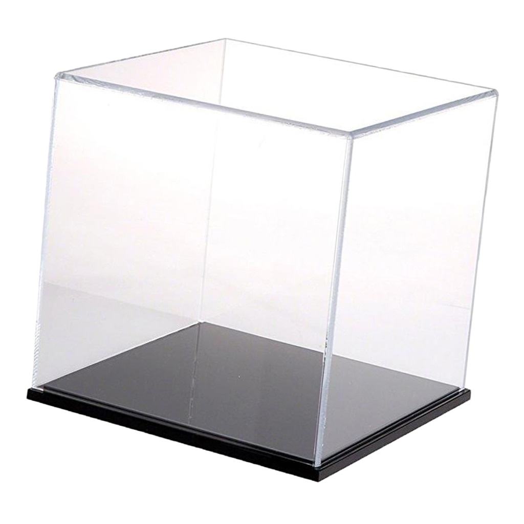 Akryl display show box case terning legetøj støvtæt bakke beskyttelse display box case 18 x 18 x 18cm til børn blokke legetøj display
