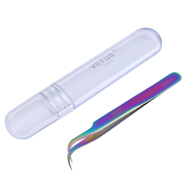 Precision Original VETUS Tweezers Pinzas VETUS MCS-15 Series Stainless Steel Curved Tweezers Mobile Phone Repair Tools: Colorful