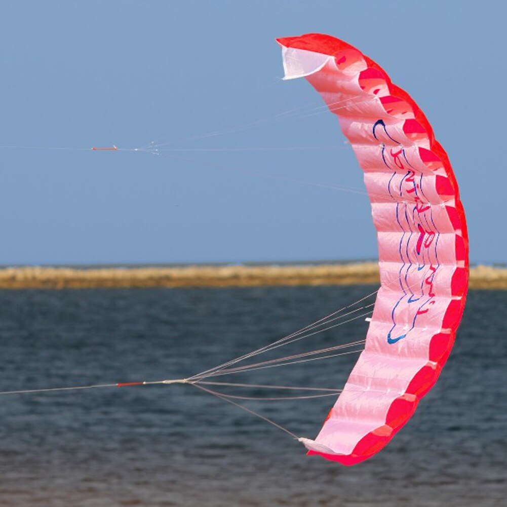 Dubbele lijn parafoil vlieger met vliegende tools power braid zeilen kitesurfen regenboog sport strand vlieger spelen vliegen buiten speelgoed