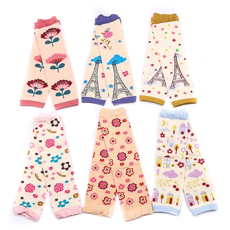 Bebê crianças perna aquecedores meninas do menino legging meias arco-íris infantil criança plissado braço aquecedores legwarmers