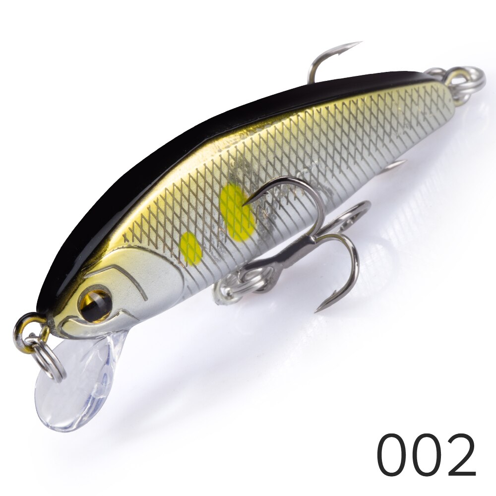 D1 Fishing Sinking Minnow Lures Trout Wobblers 44mm Crankbait High Artificial Freshwater Hard Bait Tackle Pesca Set: 002