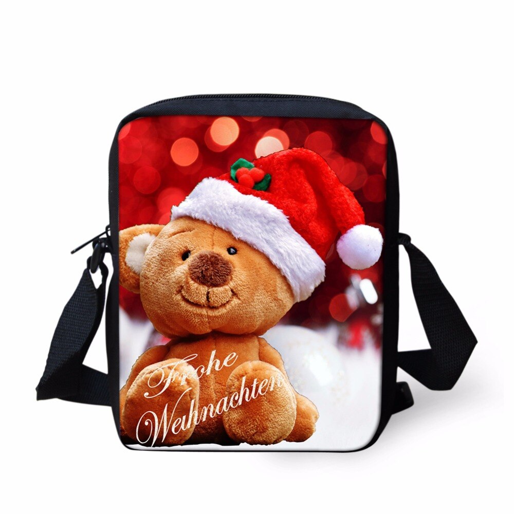 FORUDESIGNS Casual Women Handbag Christmas Cat Dog Cross-body Bags For Girls Child Small Shoulder Bag Kids Messenger Bag