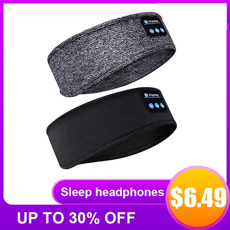 Cuffie senza fili bluetooth 5.0 cuffie per dormire maschera per gli occhi lettore musicale/sport fascia da viaggio cuffie con fascia per il sudore cuffie Headset2021
