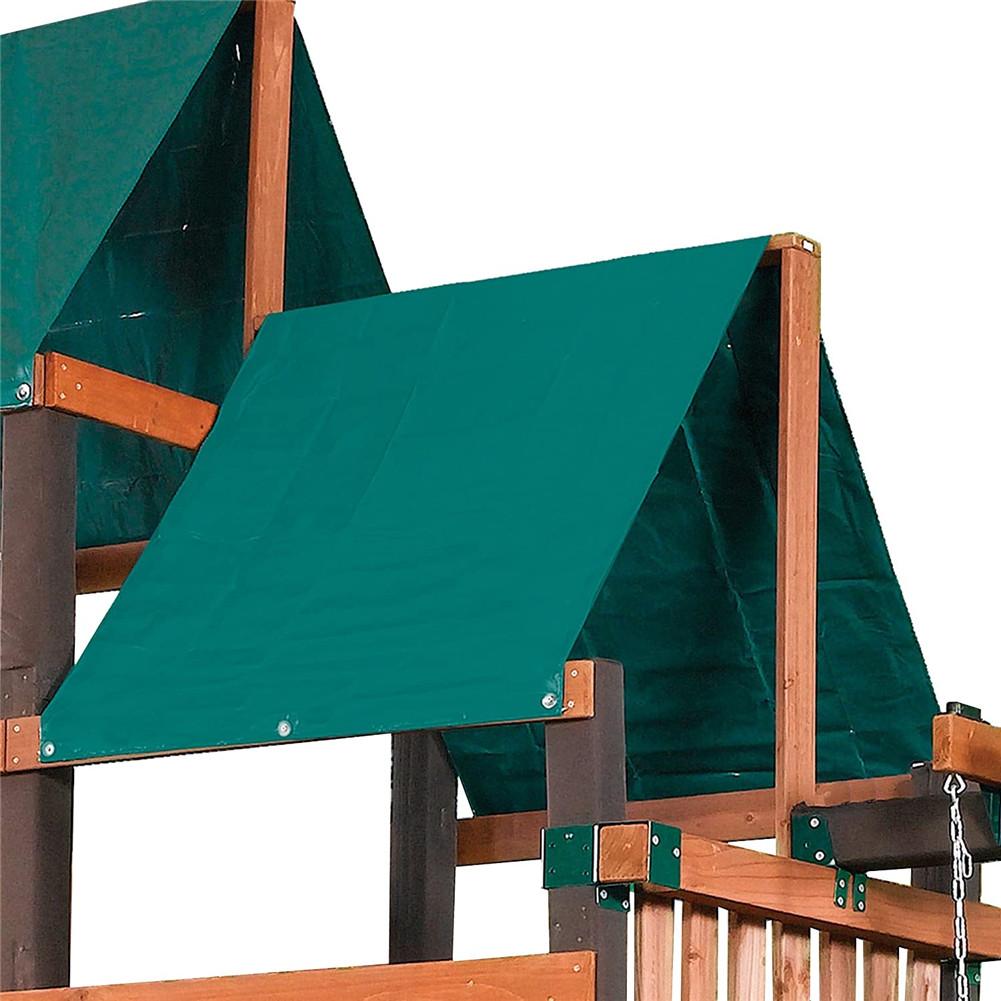 Canopy Replacement Shade Outdoor Swing Shade Kids Playground Roof Canopy Waterproof Cover Replacement Tarp Sunshade green/blue