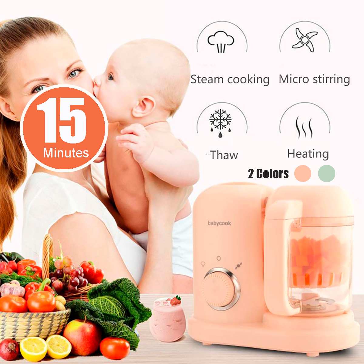 220v multifunctionele babyvoeding kookmaker stomer mengmolen blenders processor 2 50hz onbreekbaar 190ml capaciteiten