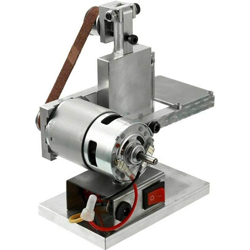 Mini amoladora lijadora de banda eléctrica pulido DIY abrasivo máquina multifuncional con herramientas lijado cinturones y llaves