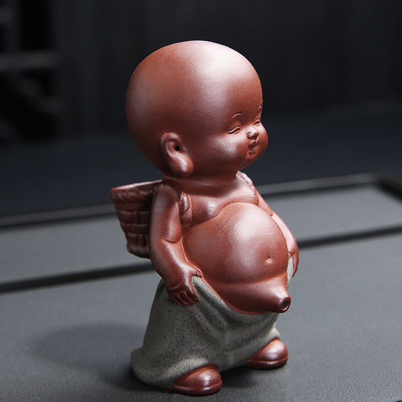Zisha Tee Sieb Pinkeln Wenig Mönch Dekoration Kreative Pisse Art Puppe sprühen Keramik Charakter Handwerk Tee Filter Zubehör: S Größe B