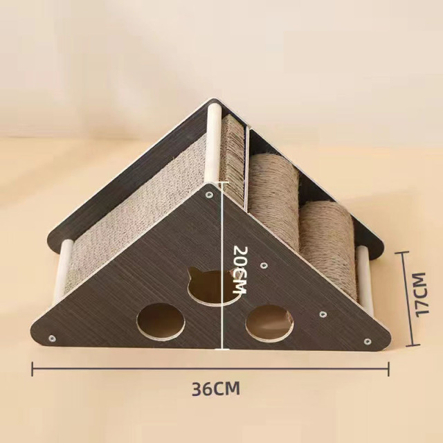 Cat Scratch Board Cat Vertical Corrugated Paper Cats Toys Cats Grinding Claw Climbing Toy Accessories Pet Furniture Supplies: Triangle column