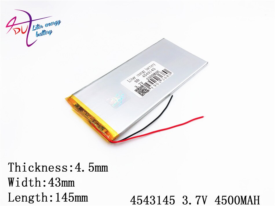 Liter energy battery lithium polymer batteries 4543145 3.7V 4500mAh large-capacity ultra-thin flat-panel computer. Notebook