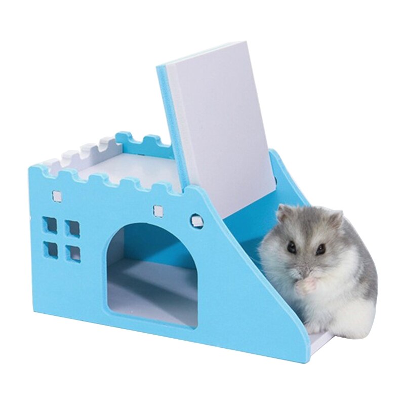 View of Hamster Climbing House Cute City Wall Shape Small ... – Vicedeal