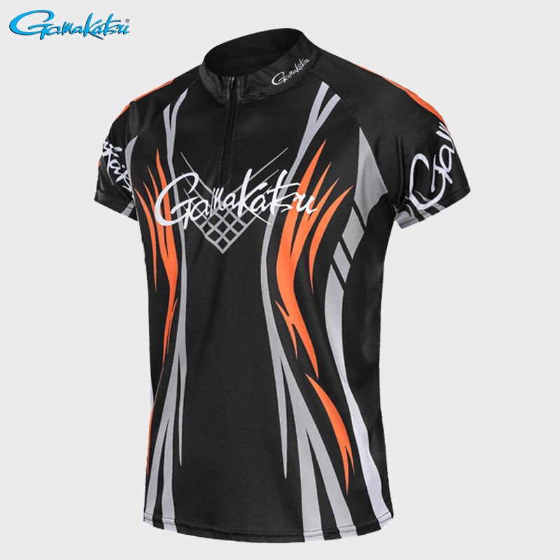 Ropa de pesca gamakatsu, de secado rápido, para deportes al aire libre, transpirable, anti-uv, camisetas de pesca de manga corta.