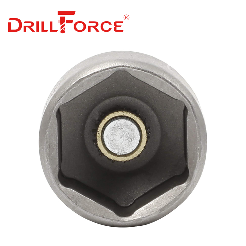 Drillforce 5.5-19x150mm Magnetic Nut Driver Set Impact Socket Sleeve Adapter Screwdriver Drill Bit 1/4" Quick Change Hex Shank
