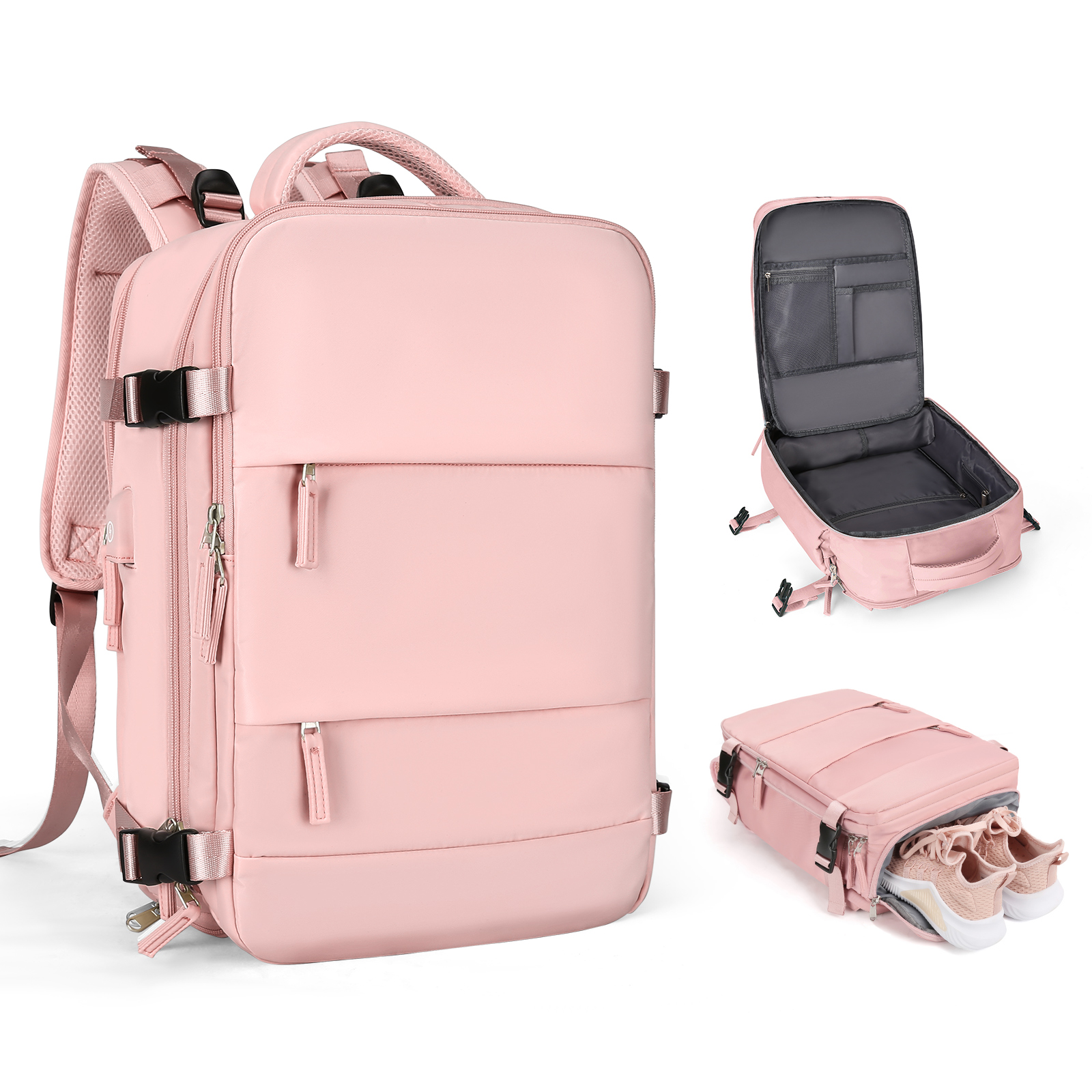 Travel Backpack for Women, Carry On Backpack,TSA Laptop Backpack Flight Approved, College Nurse Bag Casual Daypack for Weekender: 12 inches / Pink