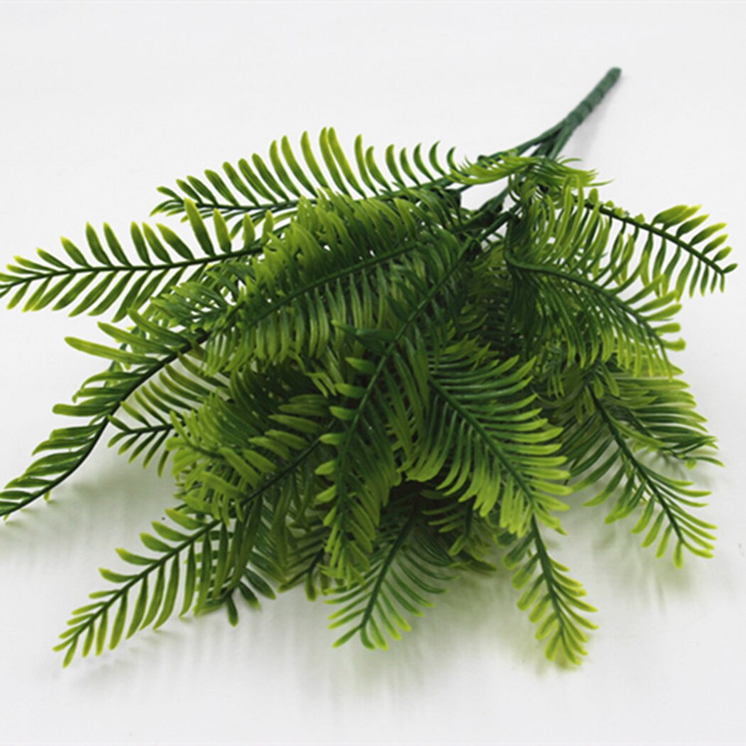 1PC Artificial Fern 7-Fork Artificial Persian Leaf Plant DIY Artificial Fern Bush Faux Plant For Wedding Fern Floral Decor