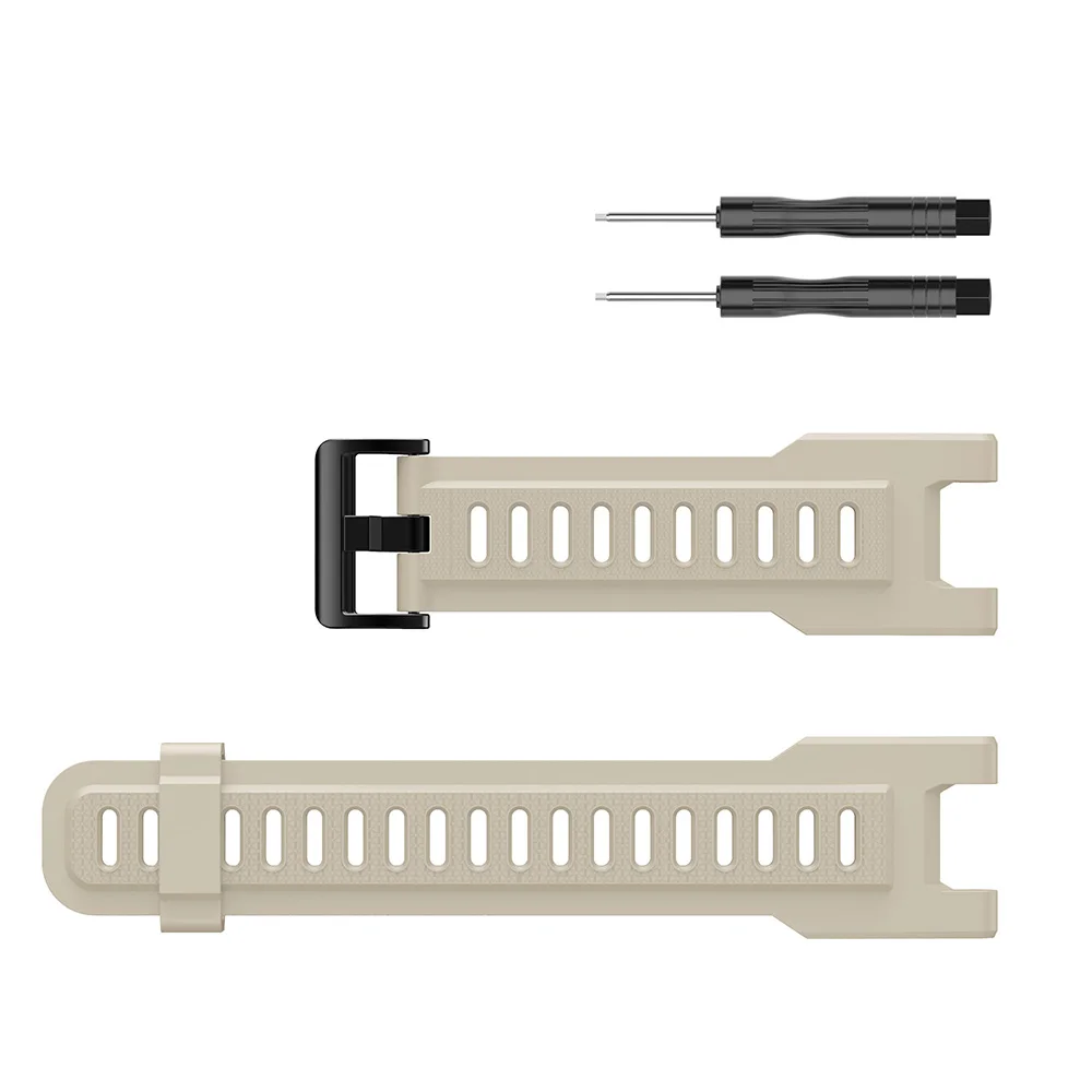 Bracelet en Silicone pour Amazfit T-REX / Trex Pro, accessoires remplaçables, Bracelet de montre pour Huami Amazfit T rex: L / Beige