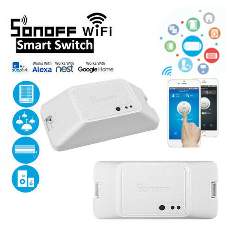 1/2/3/45PCS SONOFF Basic R3 Smart Home WIFI 10A Modules Smart Switch APP Compatible with Alexa Google Home Automation