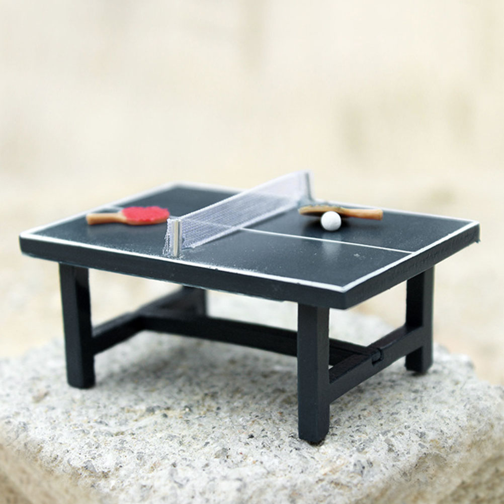 1 Set of Simulation Table Tennis Model Toys Decoration Table