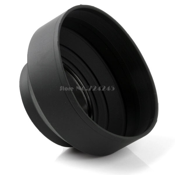 52mm 3-Stage Rubber 3-in-1 3-Stage Collapsible Rubber Lens Hood