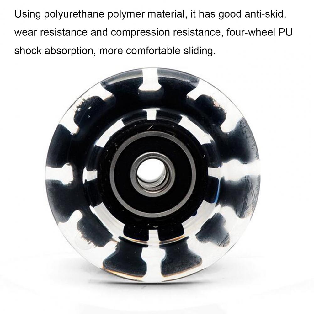 4Pcs Inline Roller Skate Wheels 4pcs LED Sliding PU Skating Flashing Wheel Rollers Durable Luminous Wheels instock