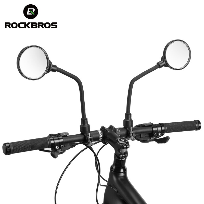 ROCKBROS – rétroviseur de vélo pliable HD à Rotation de 360 degrés, Mini Surface en acrylique, pour Moto électrique, accessoires de bicyclette