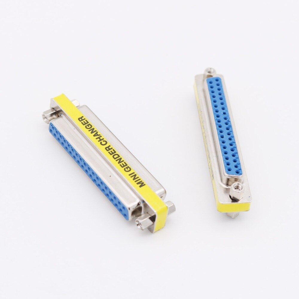 1pc DB37 D-SUB 37 Pin 2 Rows Female Jack To DB37 Female Mini Gender Changer Parallel Port Adapter Connector