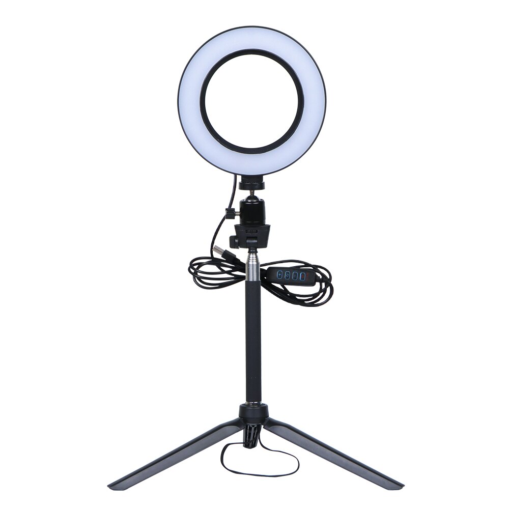 LED Selfie Ring Light Dimmable LED Ring Lamp Photo Video Camera Phone Light Ring Light Fill Light With Telescopic Bracket