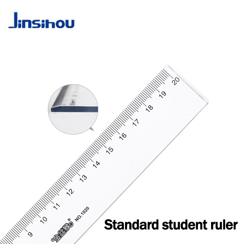 Jindsihou/Cokai/Deli Plastic Transparante Vierkante Heerser 15/20/30cm Meten Rechte Ruler Tool Student studie Meten Briefpapier