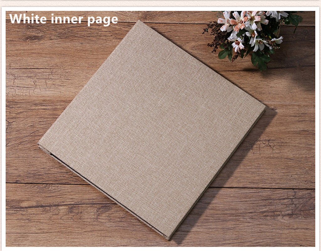 Linnen Zelfklevende Film Diy Goedkope Fotoalbum Bruiloft Album Retro Familie Grote Capaciteit Fotoalbum Handgemaakte creatieve Gaven: F