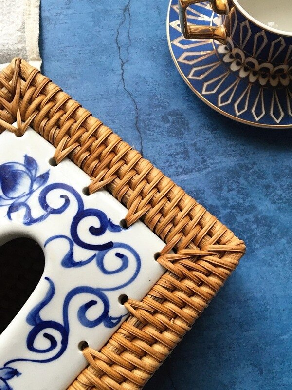 Tissue Box Vietnam Autumn Rattan Handmade Rattan Tissue Box Storage Box Desktop Finishing