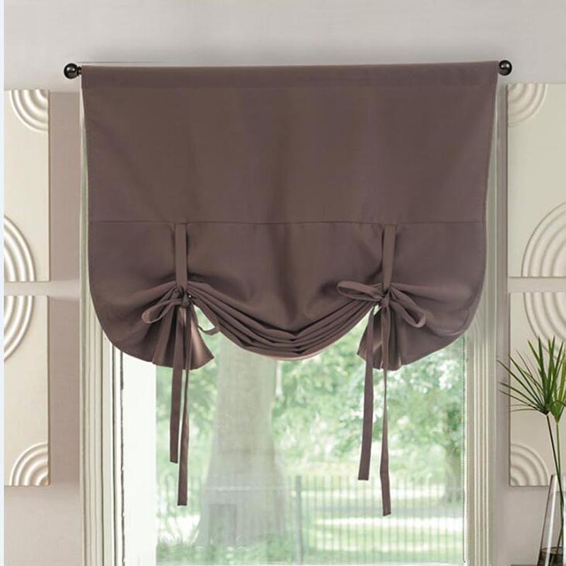 Kitchen Short Purdah Curtains Window Roman Blinds Drapes European style Decorative Valance: coffee
