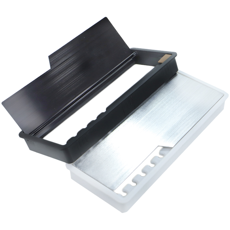 Rectangular Computer Desktop Line Hole Decorative Cover Aluminum Desk Outlet Wire Hole Cover Grommet Desk Cable Hole Cover