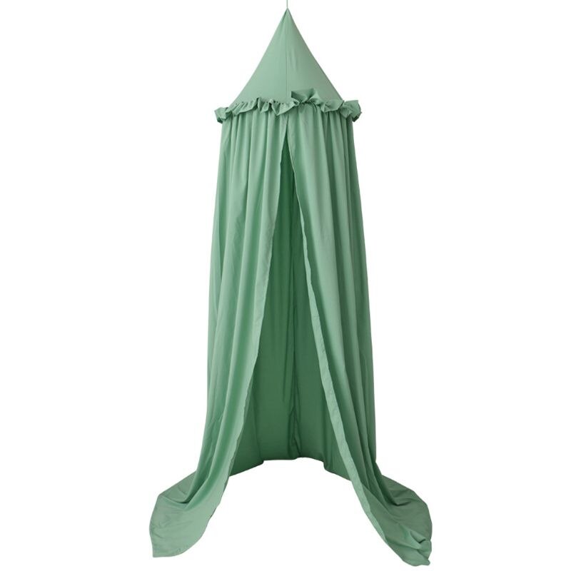 Dzieci baldachim robić łóżka zasłony dziewczyny księżniczka okrągły zawieszony kopuła moskitiera dzieci bawią łóżeczko dziecięce łóżeczko wisząca namiotowa wystrój pokoju: zielony
