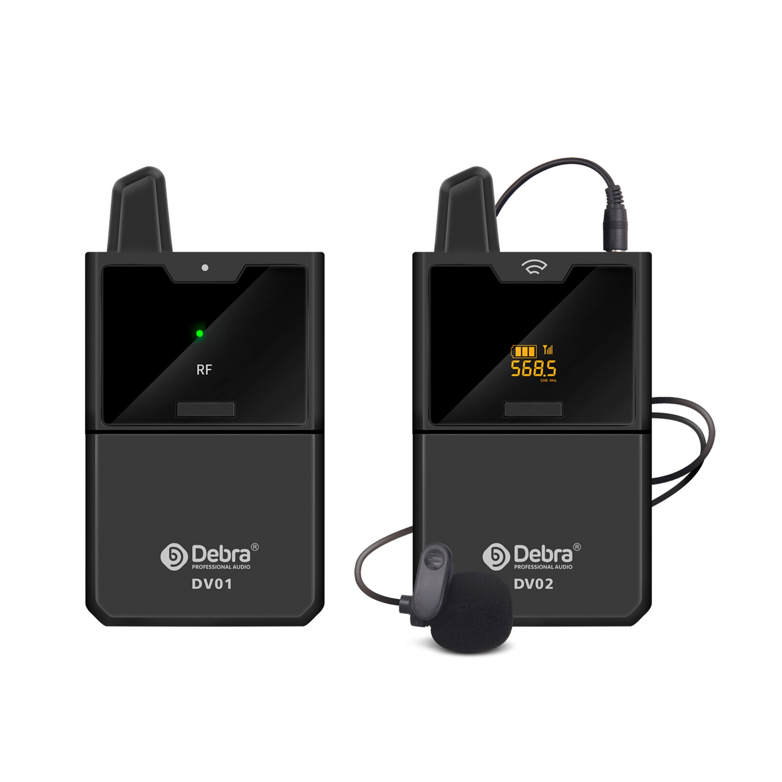 UHF Wireless Collar Clip Microphone w/ Audio Monitor Function for phones Cameras Outdoor Interview Live Broadcast Tie-clip Mic: Set A 1pcs mic