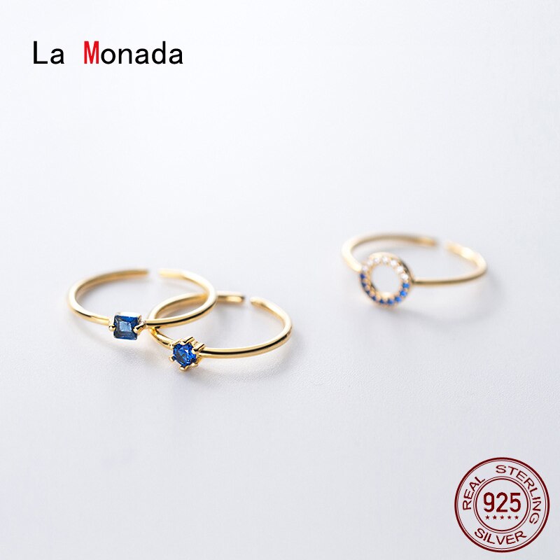 La Monada Geometrie Ronde Vinger Ringen Voor Vrouwen 925 Zilveren Sieraden Voor Vrouwen Ringen Verstelbare Zilveren Ring 925 Vrouwen Koreaanse