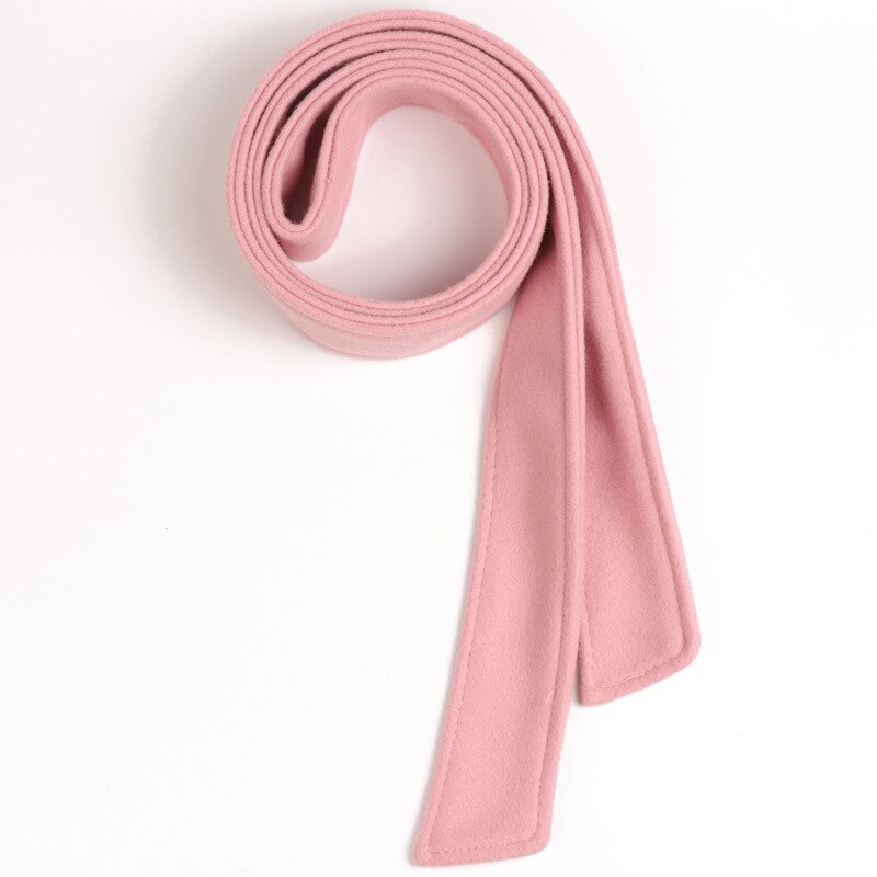 Abrigo con cinturón para señoras decorativas, cinturón ancho con doble cara para mujer, cinturones para abrigo, accesorios anudados para vestido de invierno,: Pink