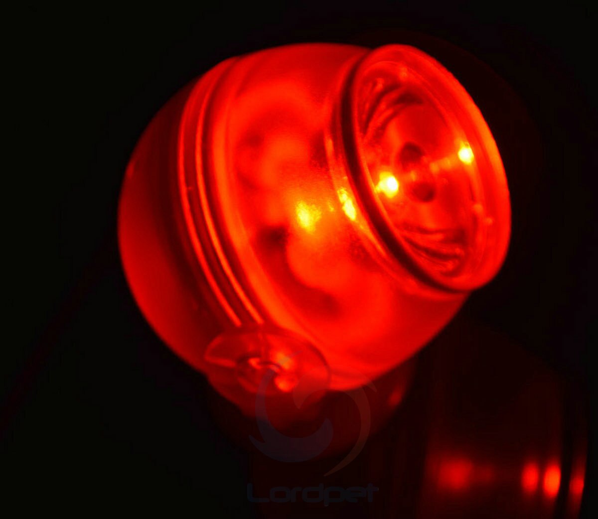 Aquarium Amphibious Submersible Mini LED Spotlight Adjustable Direction Mulyi Color Lamp Light With Suction Clip: red